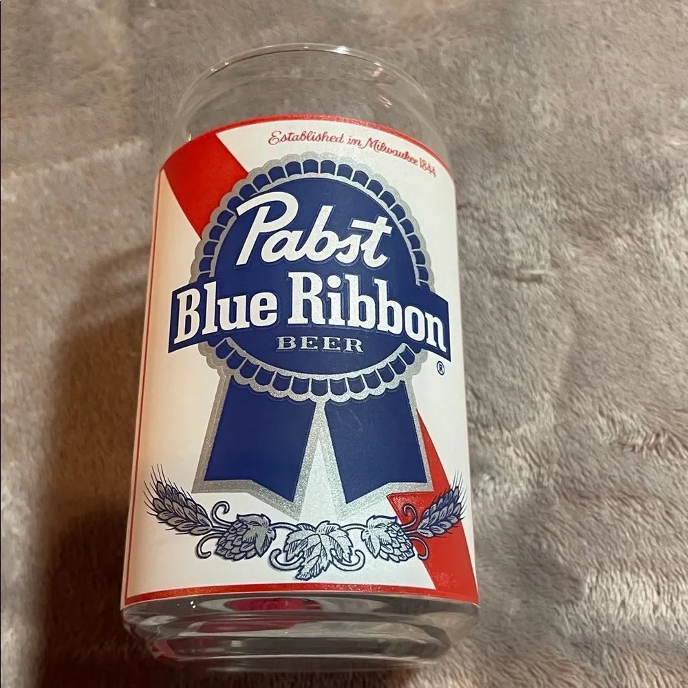 Pabst Blue Ribbon Beer Glass